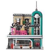 Downtown Diner Building Blocks 2488PCS + 6 Figures (10260) ABS Kit Downtown Diner Building Blocks
